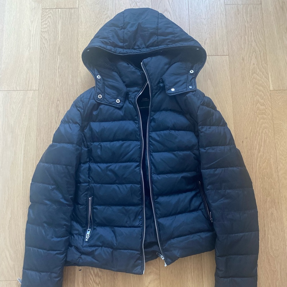 ZARA Black Puffer Coat